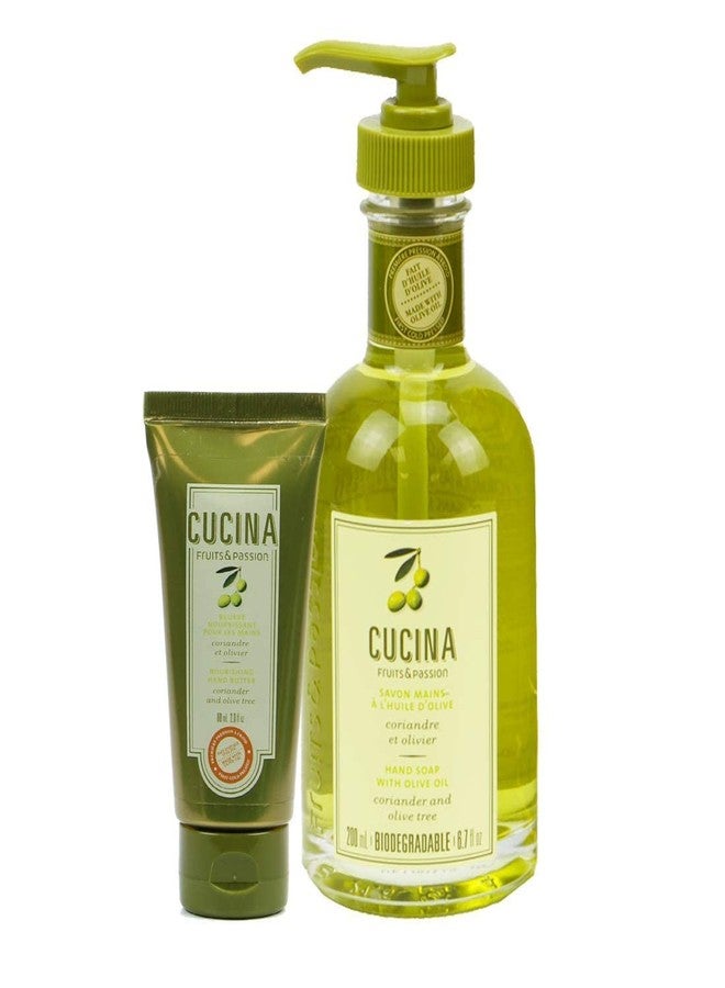 Cucina Fruits & Passion Coriander and Olive Tree Hand Soap 200ml and Nourishing Hand Butter 60ml - Image 1